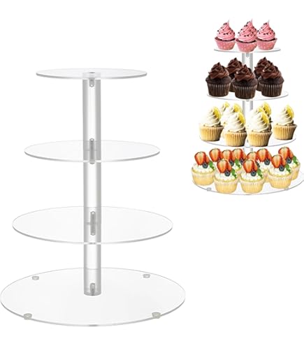 Amazon.co.jp: shopparadise ケーキスタンド 4段 アクリルケーキ